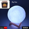 LED moon lamp with a warm and cool light option, perfect as a nightlight.