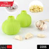 Manual garlic peeler with silicone material.