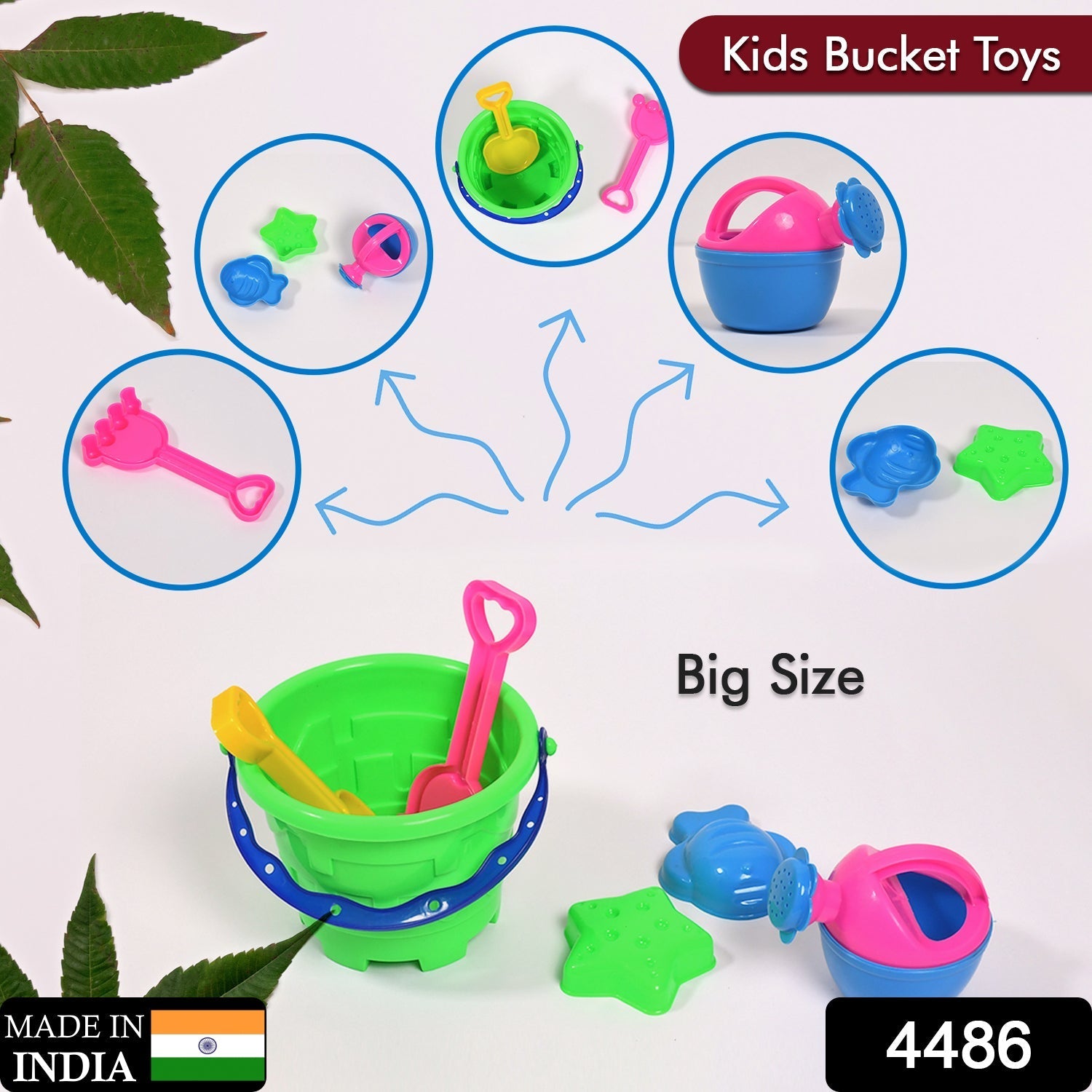 Beach toy set for kids with gardening accessories