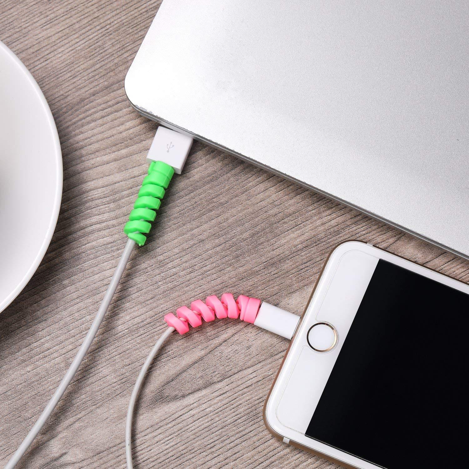 Spiral protectors for charging cables, pack of 4