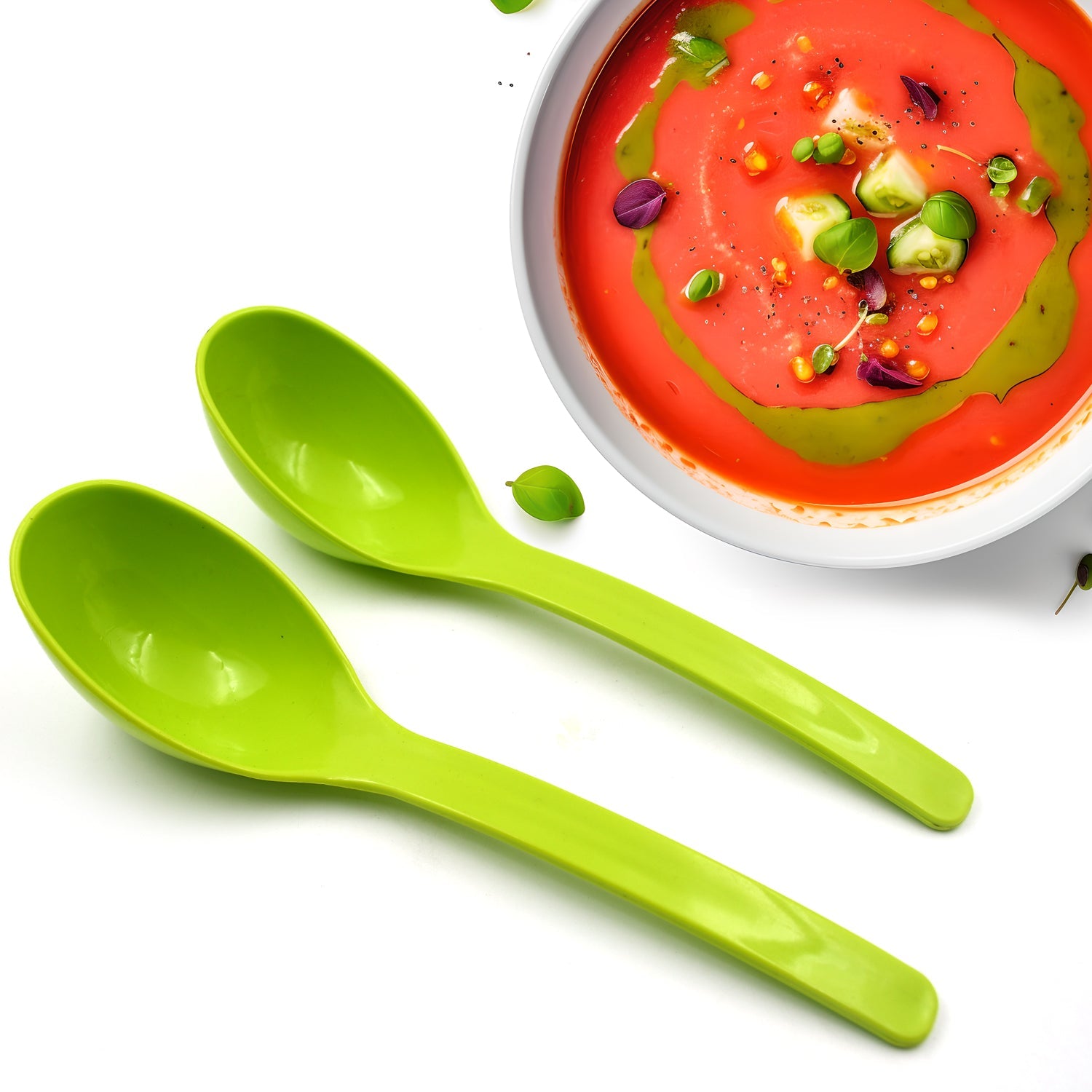 Plastic Spoon Kitchen Multipurpose Serving Ladle for Frying, Serving, Turner, Curry Ladle, Serving Rice, Spoon Used While Eating and Serving Food Stuffs Etc (2 Pcs Set / 10 Inch )