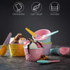 Ice-Cream Waffle Spoon Bowel Cup Set | Premium ice Cream Set | Ice-Cream Bowel with Spoon | 6 units Couple Bowl Set | Color Box