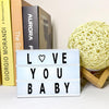 Black Mini A6 Magnetic Cinematic Light Box with 82 Characters and 10 Emojis  (1 Set)