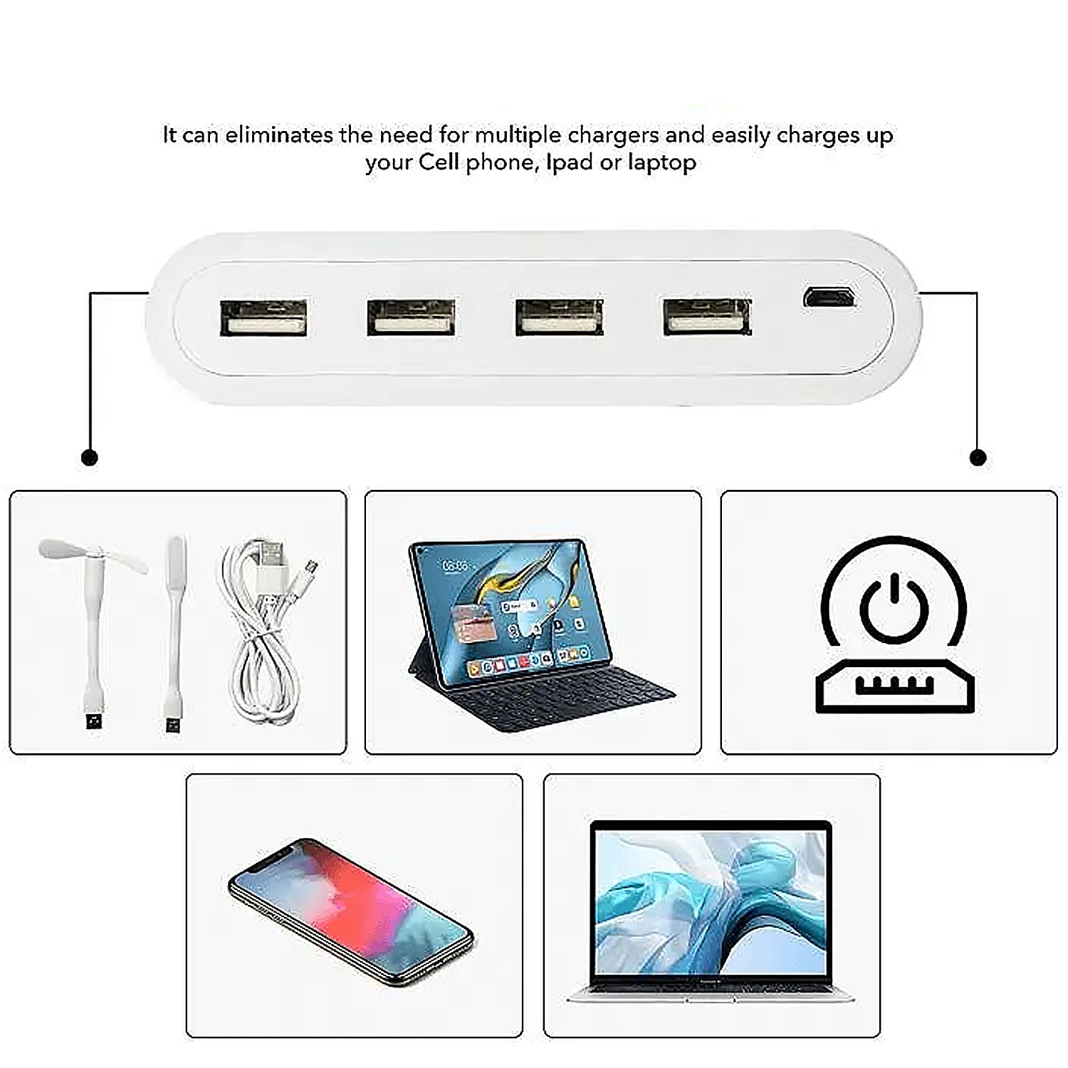 4in1 hub is USB For Pen drive, Mouse, Keyboards, Camera, Mobile, Tablet, PC, Laptop, TV, Study table, CHARGING Extension HUB Portable (1 pc)