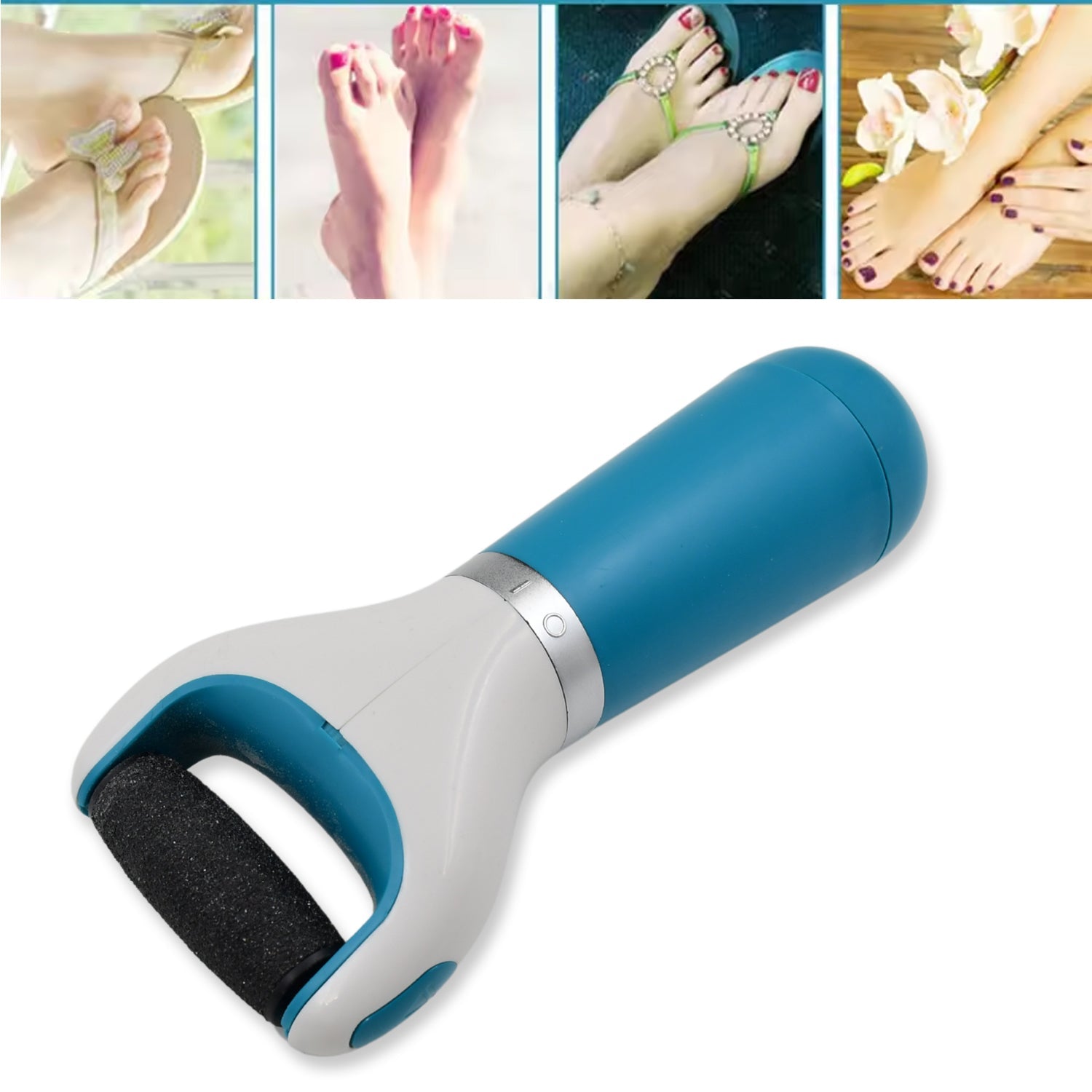 Electronic Dry Foot File, Callous Remover for Feet, Electric Foot with Roller Hard and Dead Skin- Regular Coarse, Baby smooth feet in minutes. For in home padicure foot care, Battery Powered & USB (Battery not included), Gym Equipment