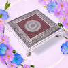 Lotus Blossom Silver Pooja Chowki