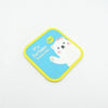 Vibrant square coaster with cartoon graphics, perfect for protecting surfaces from drink spills.