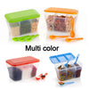 Square plastic container, 750ml, perfect for organizing and storing small items.