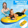 Inflatable Surfboard for Kids, Inflatable Bodyboard for Children with Handles, Portable Surfboard for Children, Outdoor Pool, Beach Floating Mat Pad Water Fun