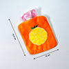 Hot water bag in orange with cover for pain relief