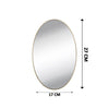 Oval-shaped 3D mirror sticker for decorative wall use.