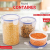 Versatile round storage jars with leakproof design, perfect for pantry or kitchen use.