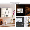 Black Mini A6 Magnetic Cinematic Light Box with 82 Characters and 10 Emojis  (1 Set)