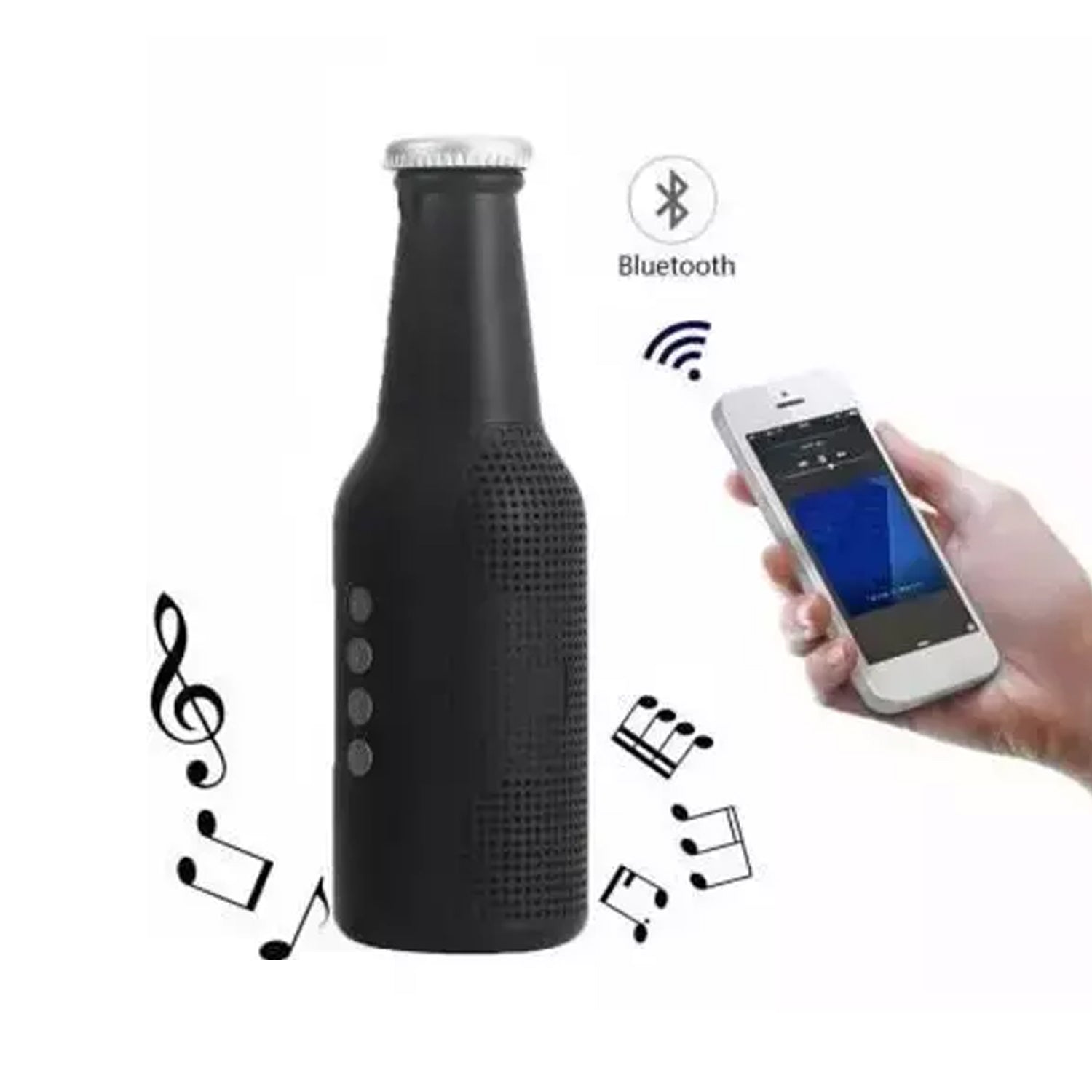 1289 Bottle Shape Bluetooth Speaker And Weatherproof Enhanced Wireless USB Rechargeable Calling / FM / AUX / USB / SD Card Support Portable Bluetooth Speaker with Rich Deep Bass 