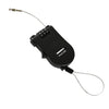 Multifunctional cable lock with number code for travel, sports Etc. Retractable Wire Lock,Wire Black Shell Combination Password.
