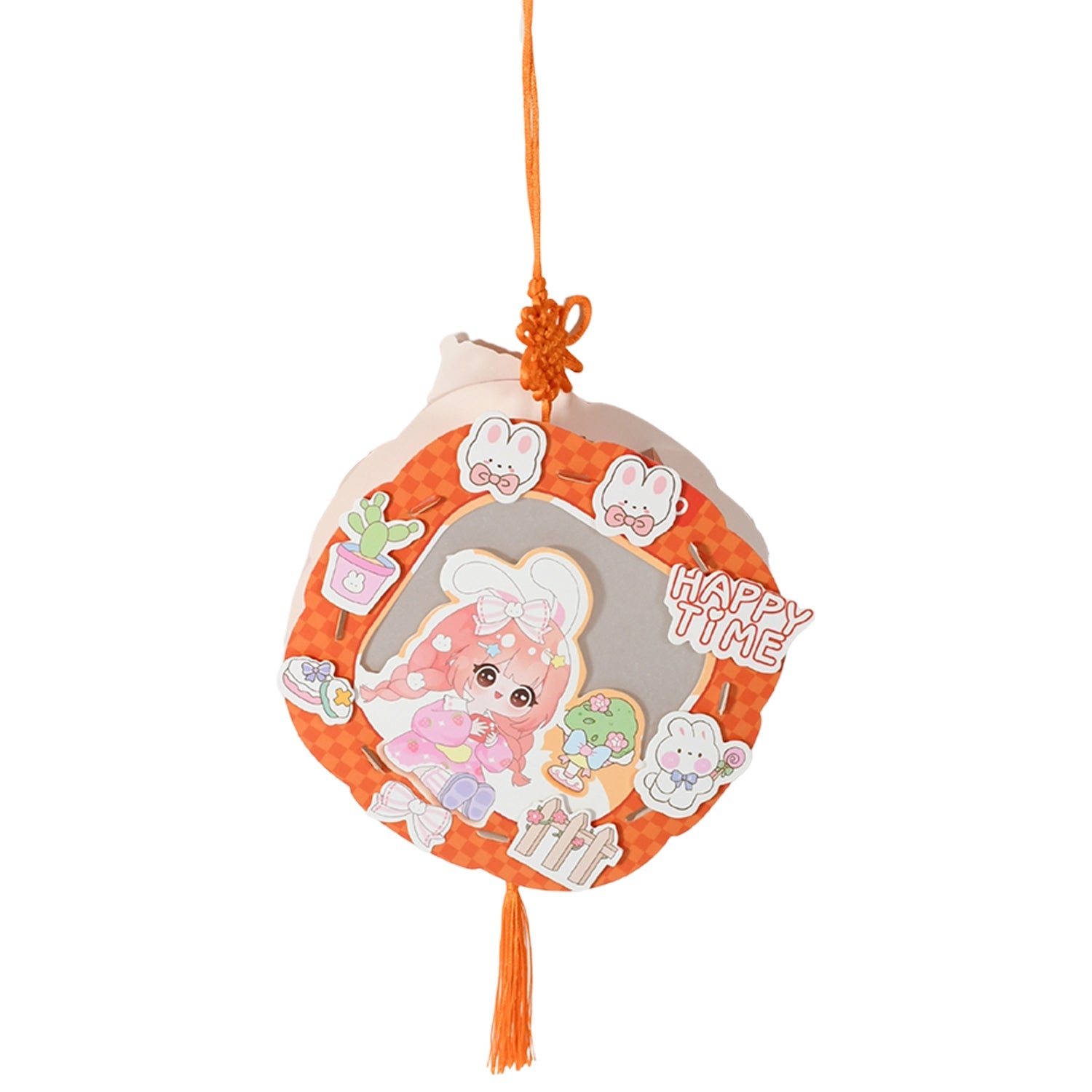 DIY Traditional Lanterns Handmade Cartoon Paper Lanterns, Antique Portable Lantern Hollow-Out Projection Luminescent LED Lamp DIY Hanging Paper Lanterns for Festival Party Decor