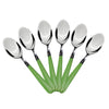 Set of 6 dining spoons with comfortable grip for home use.