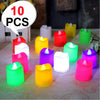 Set of LED tealight candles for festive occasions, battery powered