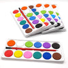 12-color watercolor kit with paint brush.