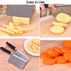 Stainless Steel Vegetable Salad Chopping Knife Crinkle Cutters