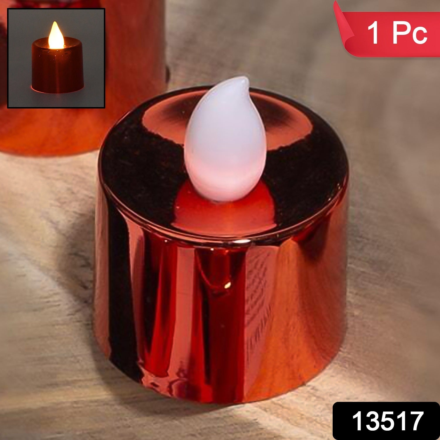 Electrical Candles Diya LED Tea Light (1 Pc / Multicolor)