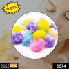 Shower pouf sponges, 6 pieces, perfect for exfoliating and cleansing.