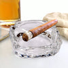 Round crystal ashtray for table