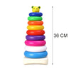 Jumbo set of 9 plastic teddy bear stacking rings