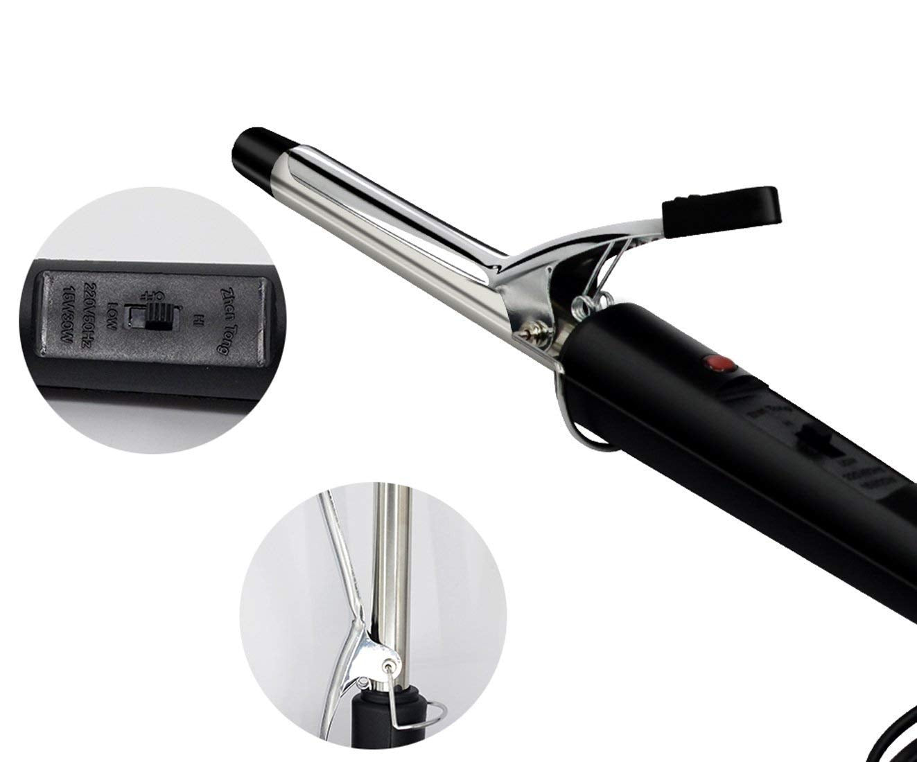 Adjustable temperature curling rod for perfect curls.