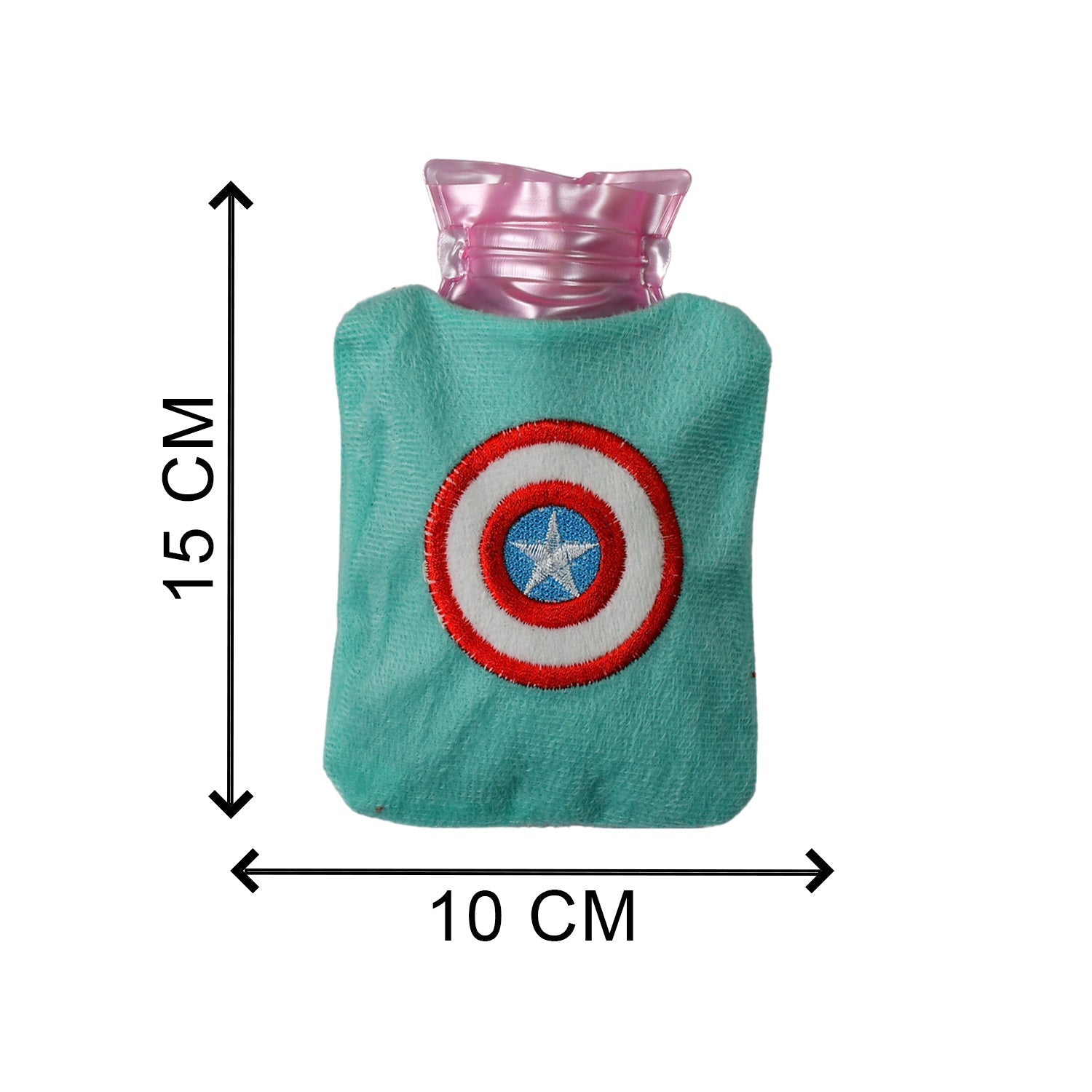 Captain America Print Small Hot Water Bag with Cover for Pain Relief