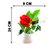 Artificial rose in pot for stylish home decor