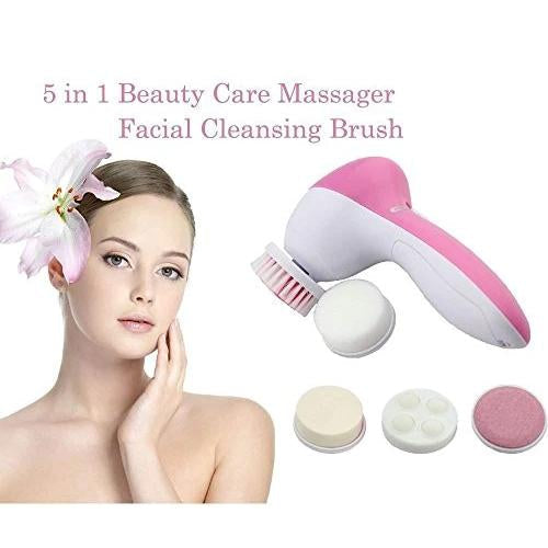 Multi-function body and facial massager in pink.