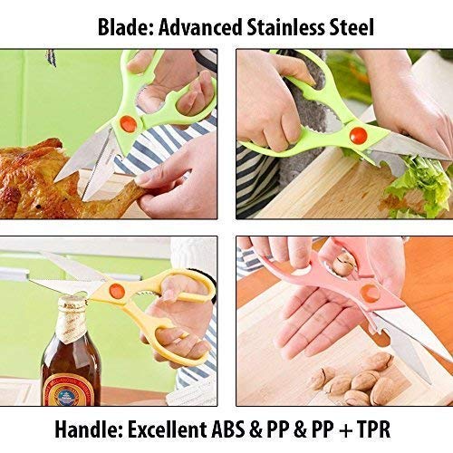 Multi-Function Kitchen Household for Vegetables, Fruit, Cheese & Meat Slices with Bottle Opener Stainless Steel Sea Food Scissor