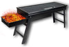 Portable BBQ grill with foldable design.