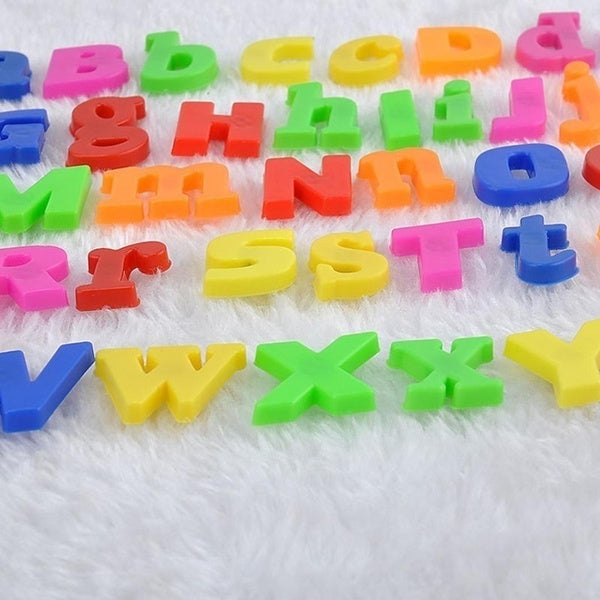 Magnetic letters in various colors