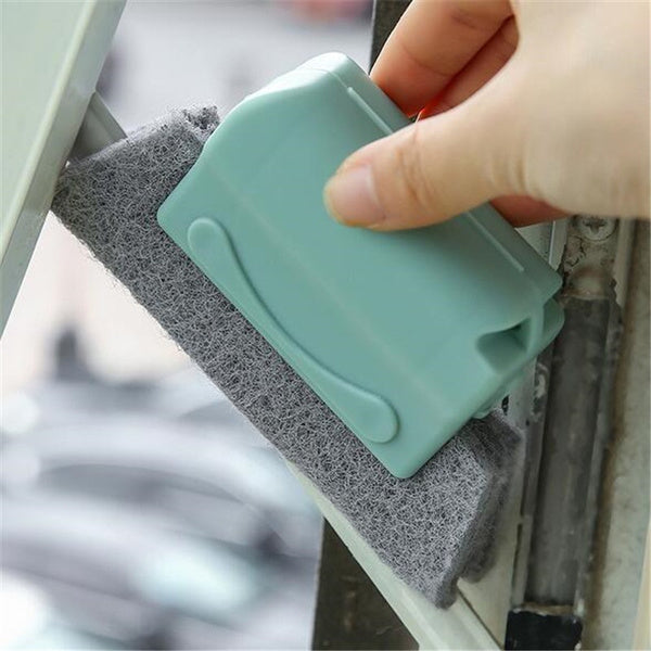 Brush for cleaning narrow window grooves