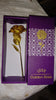 Luxury Decorative Gold Plated Artificial Golden Rose with Premium Box