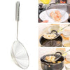 Fine mesh strainer for removing oil from fried foods