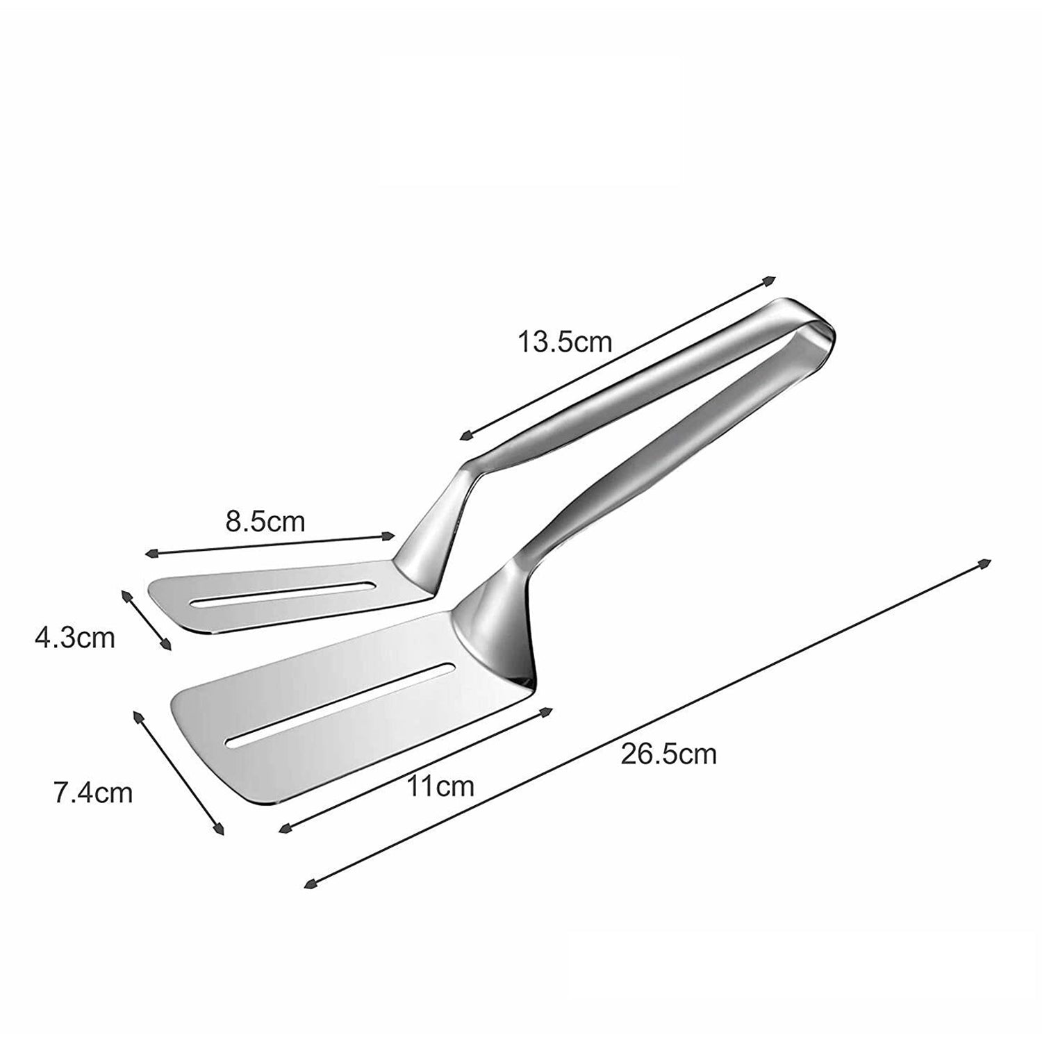 Kitchen tongs with stainless steel clip clamp for BBQ