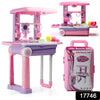 Big Beauty Set Suitcase On Wheel, The Ultimate Beauty Set On Wheels for Girls, Makeup Kit is Easy to Clean & Use, Portable Beauty Set with 25 Pieces for 3 Years BIS Approved. (Beauty Set Trolley)