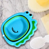 Frog Shape Wash Basin, Space Saving Multi Function Foldable Baby Wash basin Easy Clean Lightweight Thicken for Washing Face for Home (33×31Cm / 1 pc)