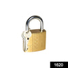 Durable steel padlock with key for securing gates and doors