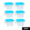 Unbreakable kitchen storage containers set of six