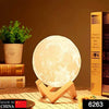 Moon lamp on a desk