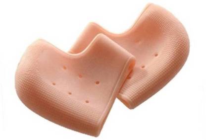 Silicone gel heel pads for pain relief and repair.