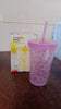 Plastic Reusable Sipper Tumbler with Lid and Straw (1 Pc / 500 ML / Mix Color / 1 Pc)