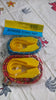 Close-up of strong plastic J shape hooks attached to bungee cord.